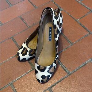 Margaux Women's Leopard Print Block Heel Great Condition